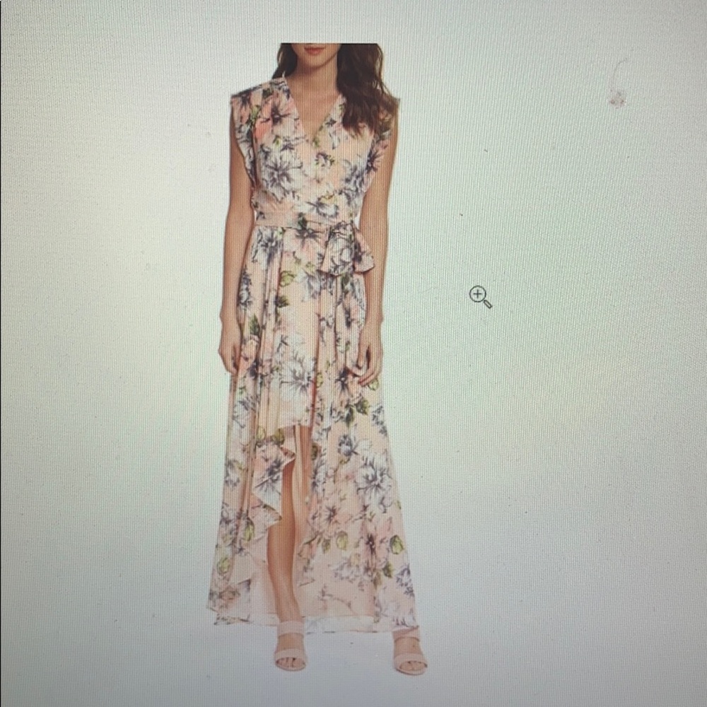 Floral Ruffle High/Low Maxi Dress Eliza J